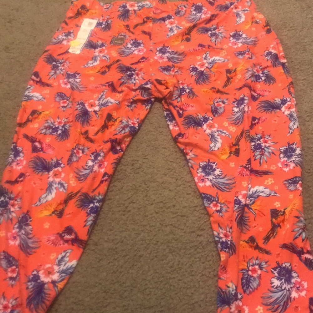 Soft colorful flower pants